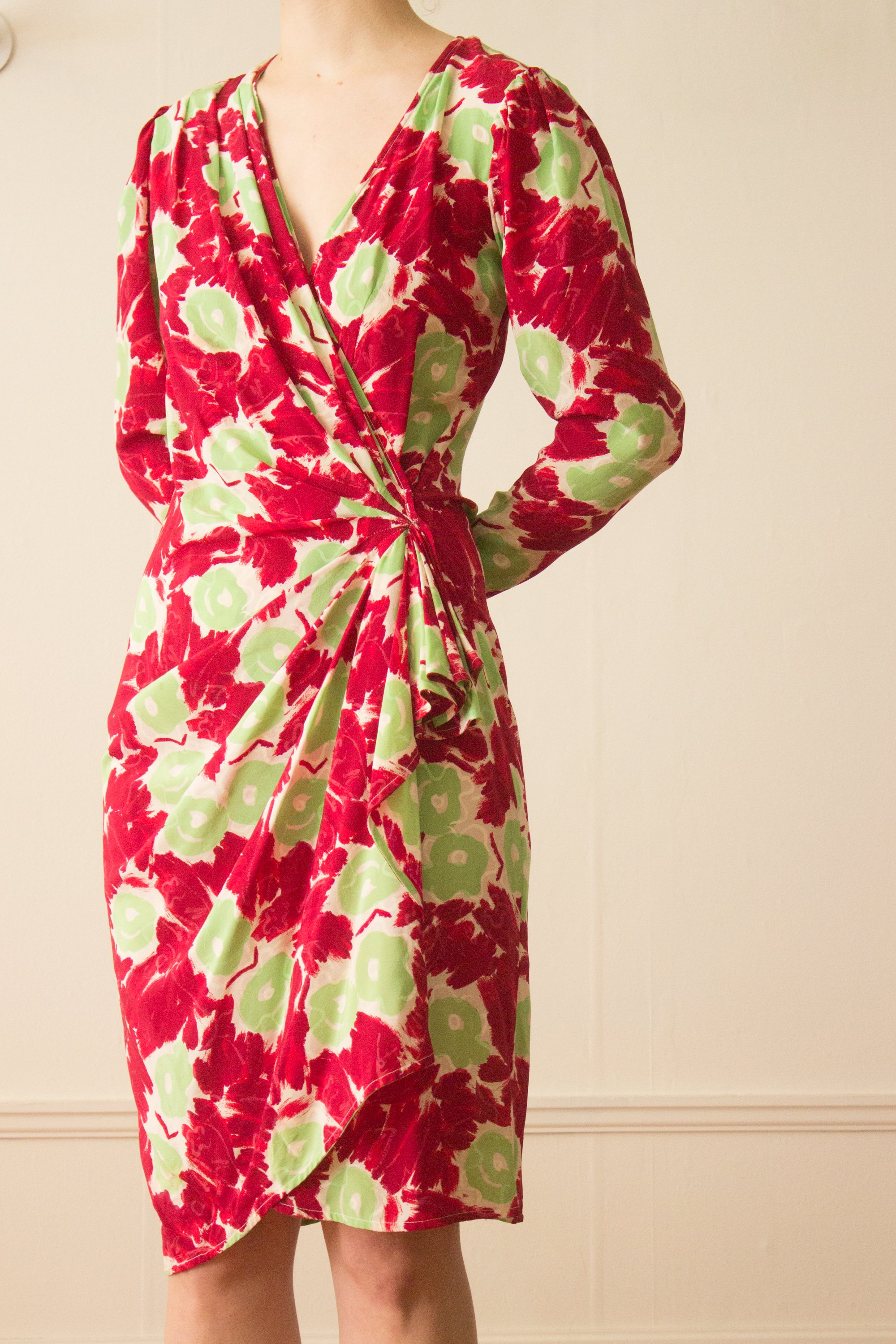 1980s Ungaro Parallel Paris Silk Wrap Dress — Wayward Collection